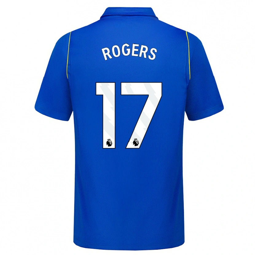 Danxen Dětské Morgan Rogers #17 Modrá Žlutá Domů Hráčské Dresy 2026/27 Dres
