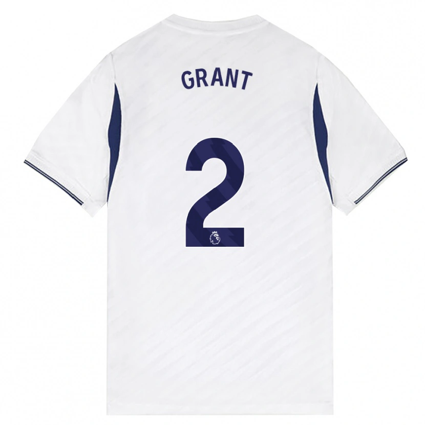 Danxen Dětské Charlotte Grant #2 Bílá Červená Fialová Domů Hráčské Dresy 2026/27 Dres