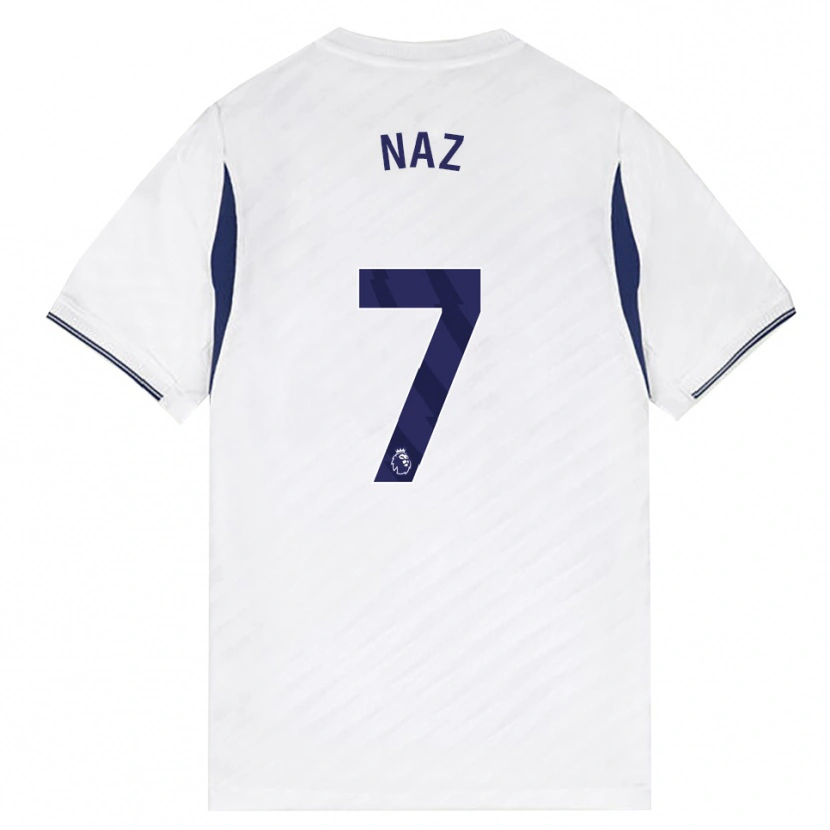 Danxen Dětské Jessica Naz #7 Bílá Červená Fialová Domů Hráčské Dresy 2026/27 Dres