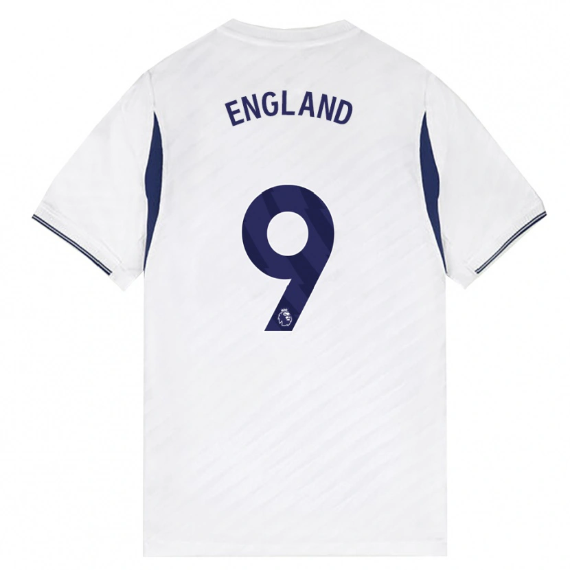 Danxen Dětské Bethany England #9 Bílá Červená Fialová Domů Hráčské Dresy 2026/27 Dres