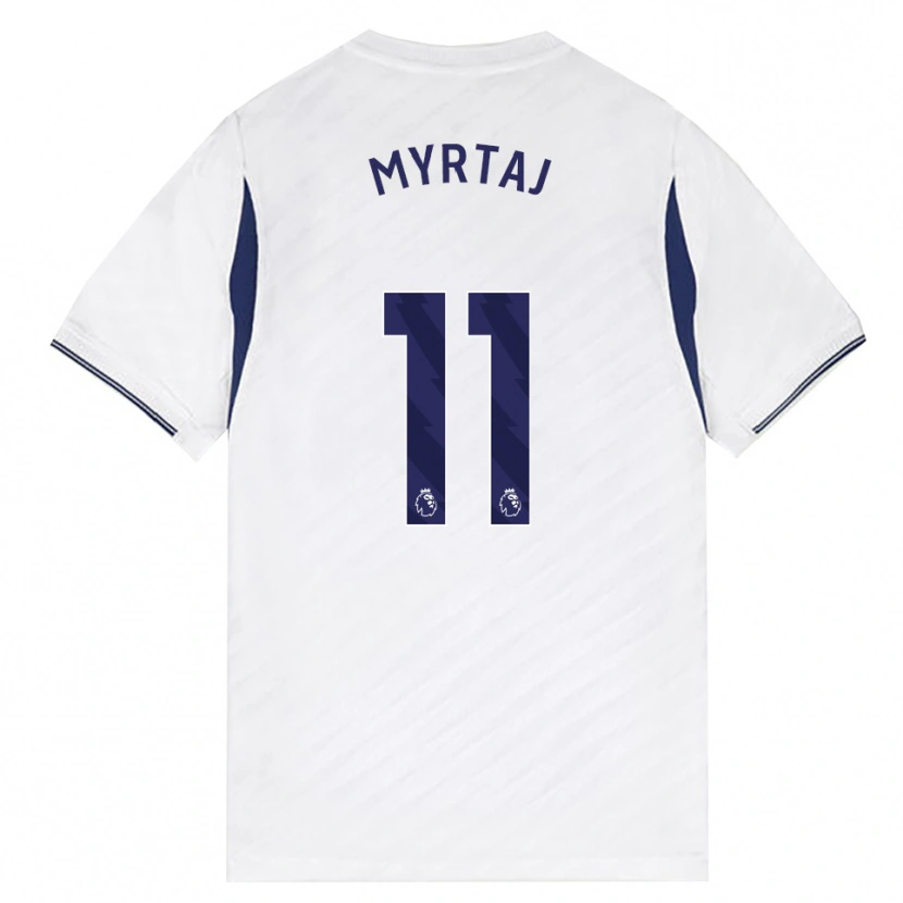 Danxen Dětské Leon Myrtaj #11 Bílá Červená Fialová Domů Hráčské Dresy 2026/27 Dres