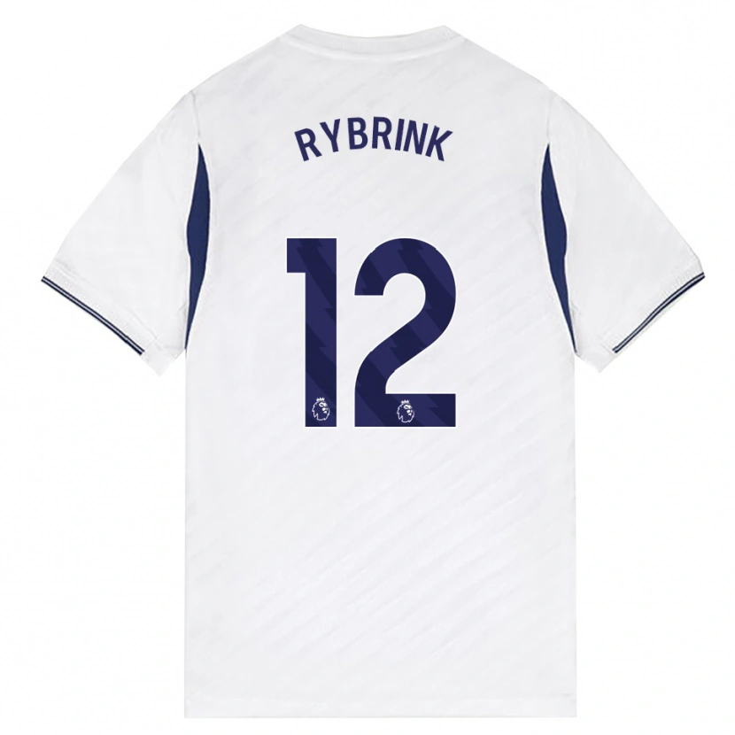 Danxen Dětské Josefine Rybrink #12 Bílá Červená Fialová Domů Hráčské Dresy 2026/27 Dres