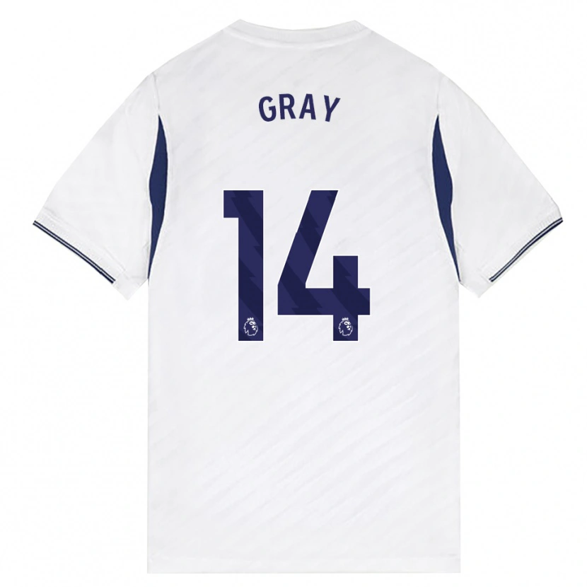 Danxen Dětské Archie Gray #14 Bílá Červená Fialová Domů Hráčské Dresy 2026/27 Dres