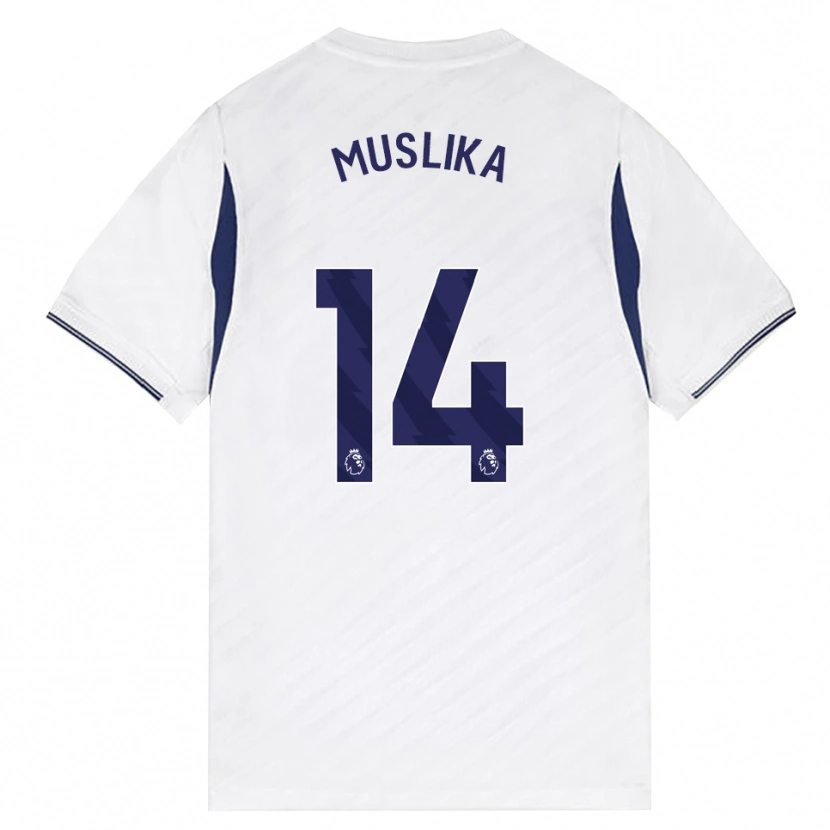 Danxen Dětské Armend Muslika #14 Bílá Červená Fialová Domů Hráčské Dresy 2026/27 Dres