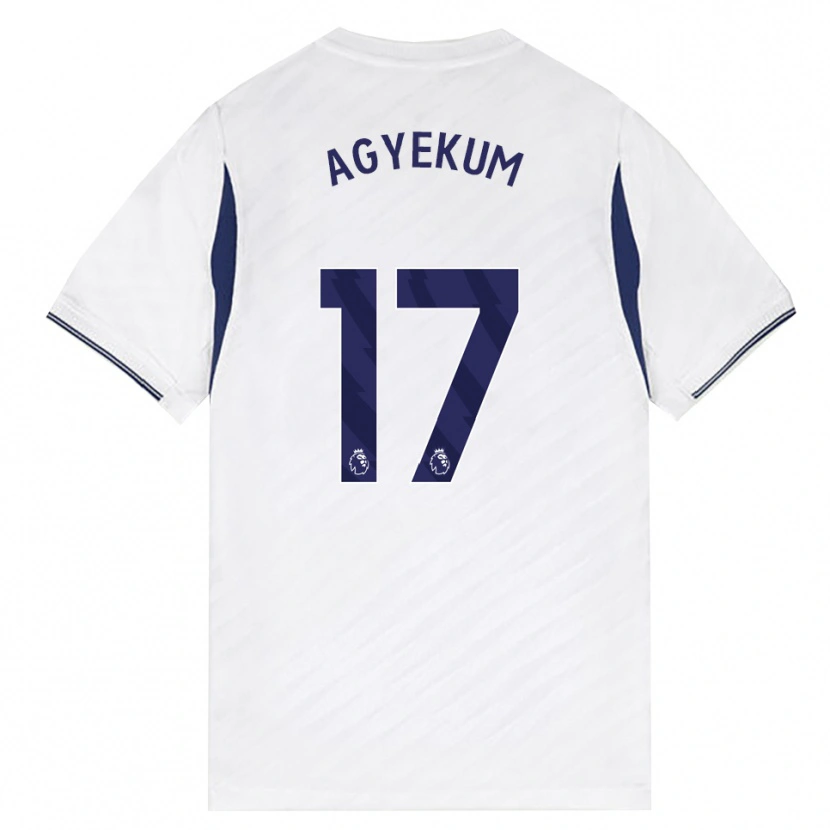 Danxen Dětské Ezra Agyekum #17 Bílá Červená Fialová Domů Hráčské Dresy 2026/27 Dres