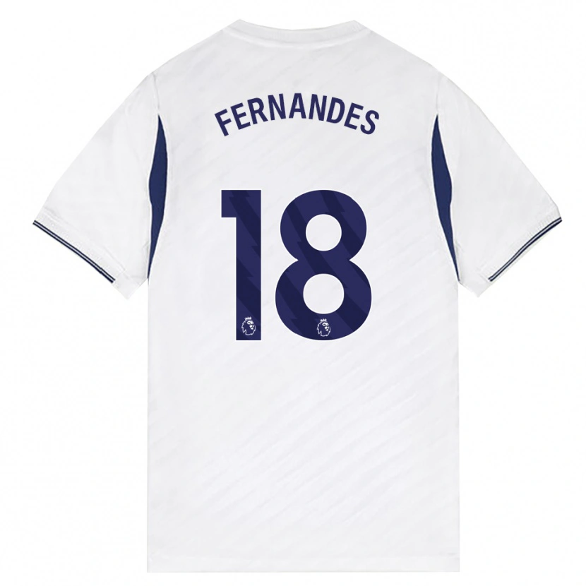 Danxen Dětské Mateus Fernandes #18 Bílá Červená Fialová Domů Hráčské Dresy 2026/27 Dres