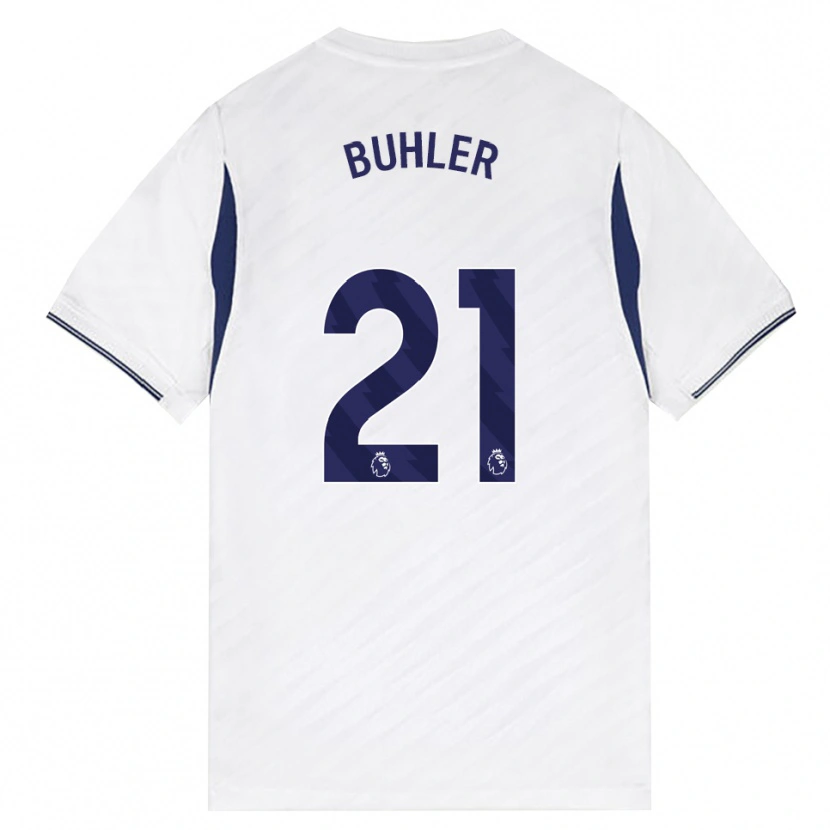 Danxen Dětské Luana Bühler #21 Bílá Červená Fialová Domů Hráčské Dresy 2026/27 Dres