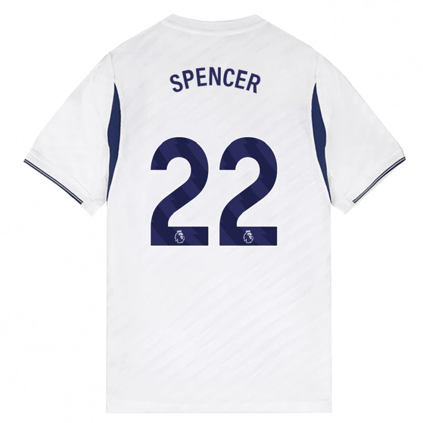 Danxen Dětské Rebecca Spencer #22 Bílá Červená Fialová Domů Hráčské Dresy 2026/27 Dres