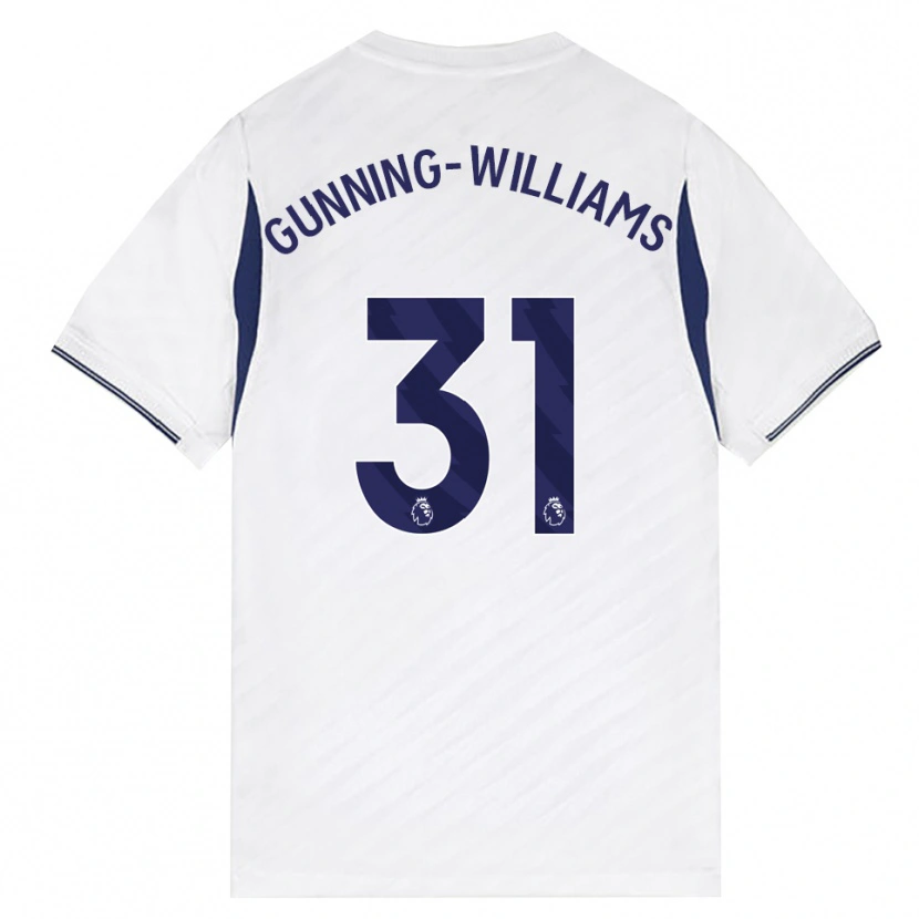 Danxen Dětské Lenna Gunning-Williams #31 Bílá Červená Fialová Domů Hráčské Dresy 2026/27 Dres