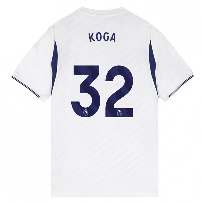 Danxen Dětské Tōko Koga #32 Bílá Červená Fialová Domů Hráčské Dresy 2026/27 Dres