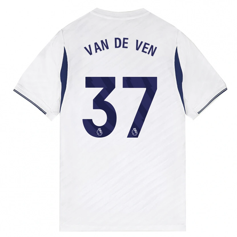 Danxen Dětské Micky Van De Ven #37 Bílá Červená Fialová Domů Hráčské Dresy 2026/27 Dres