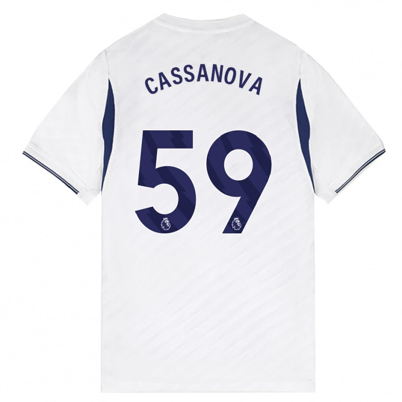 Danxen Dětské Dante Cassanova #59 Bílá Červená Fialová Domů Hráčské Dresy 2026/27 Dres