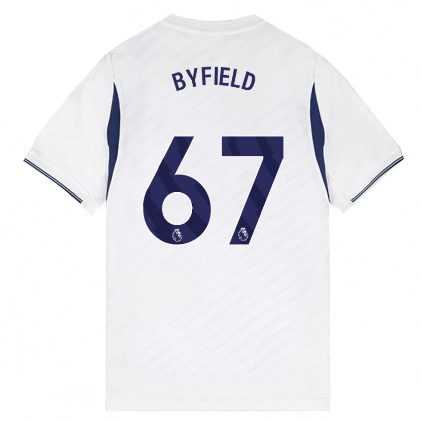 Danxen Dětské Jun'ai Byfield #67 Bílá Červená Fialová Domů Hráčské Dresy 2026/27 Dres