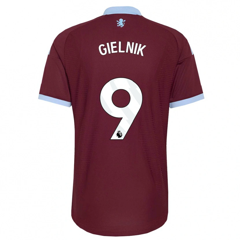 Danxen Dětské Emily Gielnik #9 Modrá Chodníčková Vínově Červená Domů Hráčské Dresy 2026/27 Dres