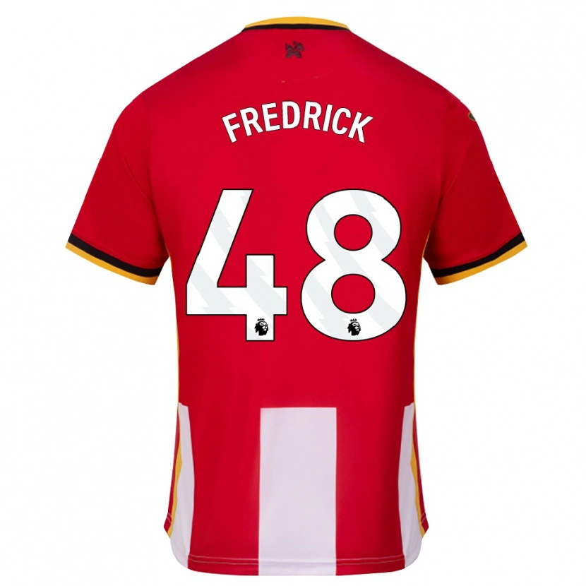 Danxen Dětské Benjamin Fredrick #48 Žlutá Černá Červená Domů Hráčské Dresy 2026/27 Dres