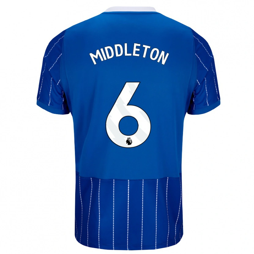 Danxen Dětské Jesse Middleton #6 Středně Modrá Bílá Domů Hráčské Dresy 2026/27 Dres
