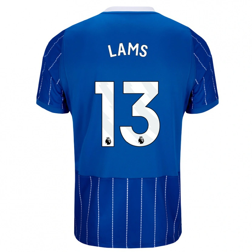 Danxen Dětské George Lams #13 Středně Modrá Bílá Domů Hráčské Dresy 2026/27 Dres