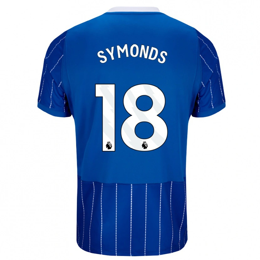 Danxen Dětské Maisie Symonds #18 Středně Modrá Bílá Domů Hráčské Dresy 2026/27 Dres