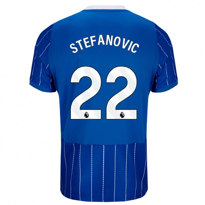 Danxen Dětské Dejana Stefanović #22 Středně Modrá Bílá Domů Hráčské Dresy 2026/27 Dres