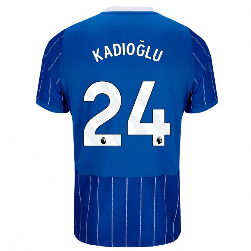Danxen Dětské Ferdi Kadıoğlu #24 Středně Modrá Bílá Domů Hráčské Dresy 2026/27 Dres