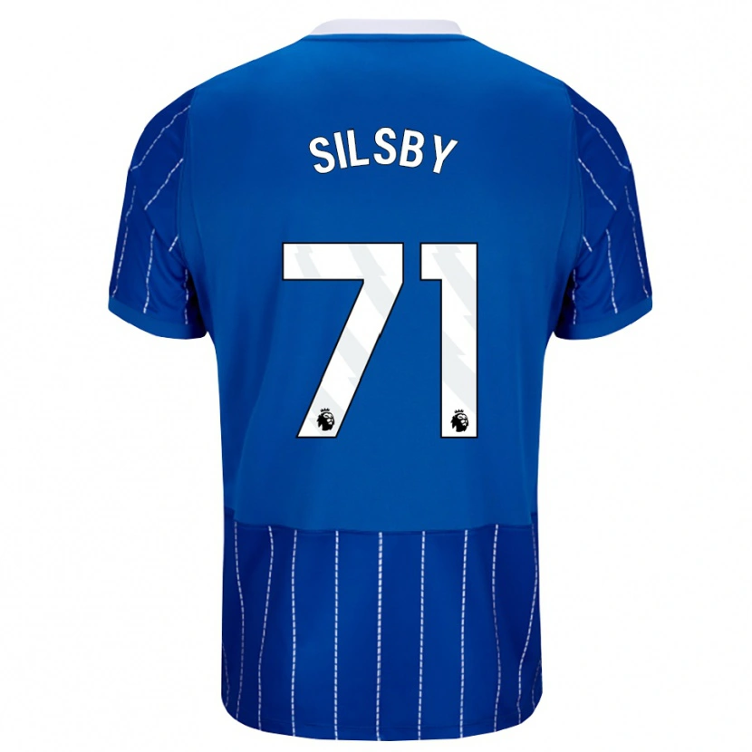 Danxen Dětské Tyler Silsby #71 Středně Modrá Bílá Domů Hráčské Dresy 2026/27 Dres