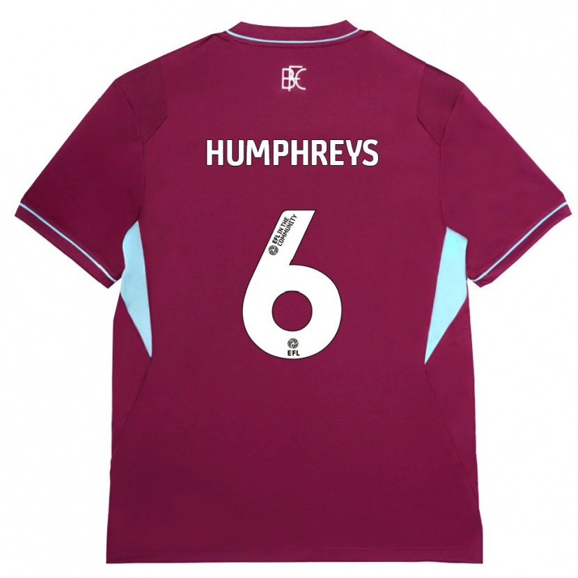 Danxen Dětské Bashir Humphreys #6 Vínově Červená Zelená Domů Hráčské Dresy 2026/27 Dres