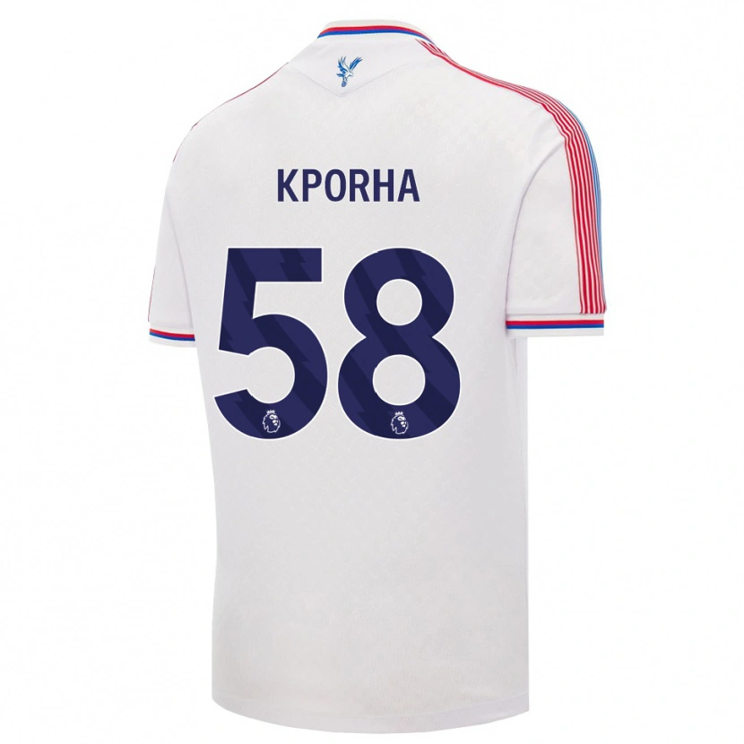 Danxen Dětské Caleb Kporha #58 Bílá Červená Modrá Domů Hráčské Dresy 2026/27 Dres