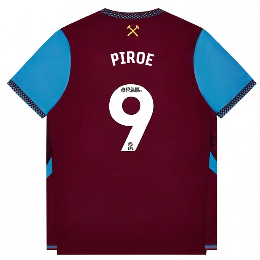 Danxen Dětské Joël Piroe #9 Vínově Červená Modrá Chodníčková Domů Hráčské Dresy 2026/27 Dres