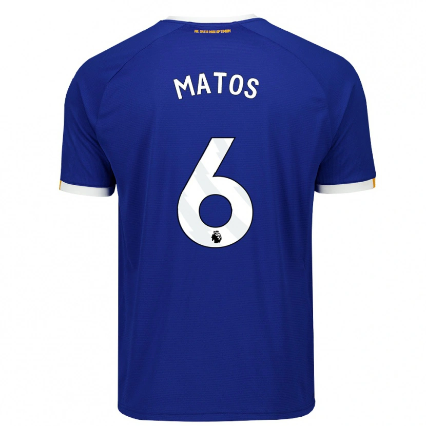 Danxen Dětské Melvin Matos #6 Modrá Bílá Žlutá Domů Hráčské Dresy 2026/27 Dres