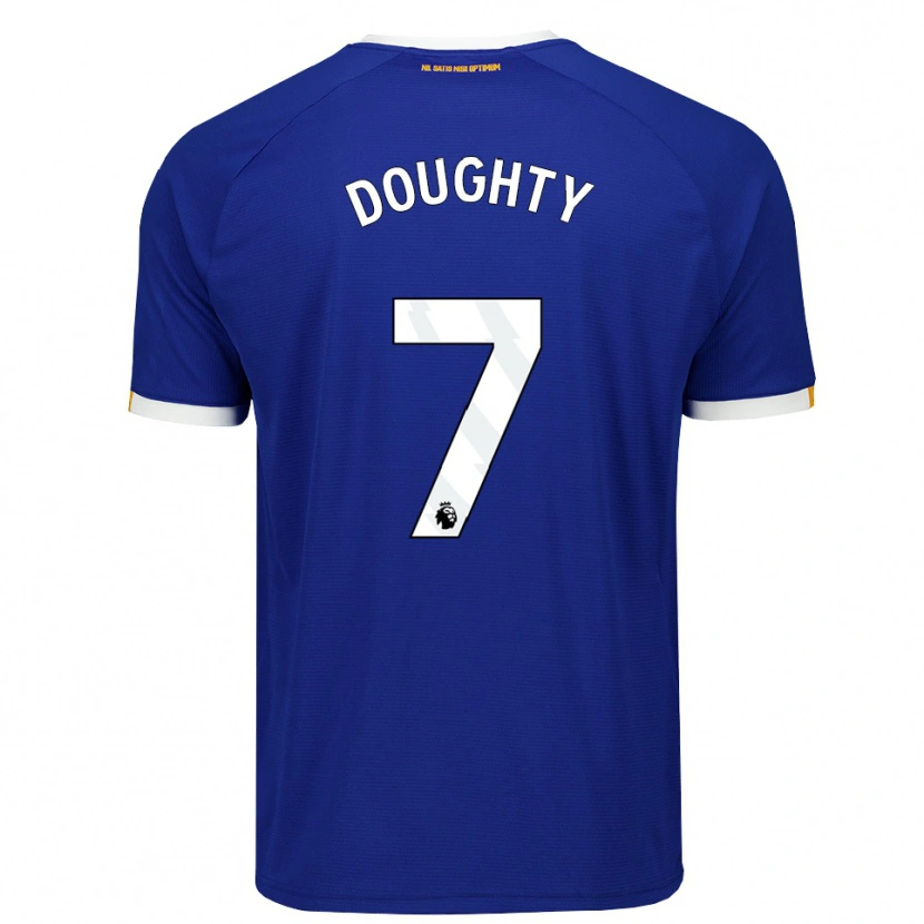 Danxen Dětské Jake Doughty #7 Modrá Bílá Žlutá Domů Hráčské Dresy 2026/27 Dres