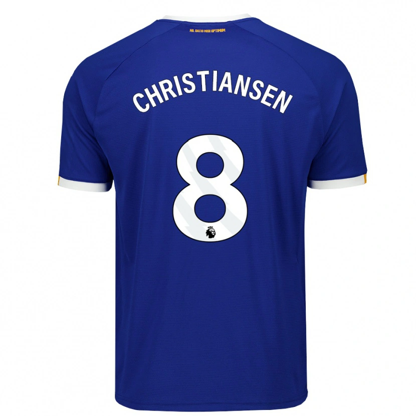 Danxen Dětské Izzy Christiansen #8 Modrá Bílá Žlutá Domů Hráčské Dresy 2026/27 Dres