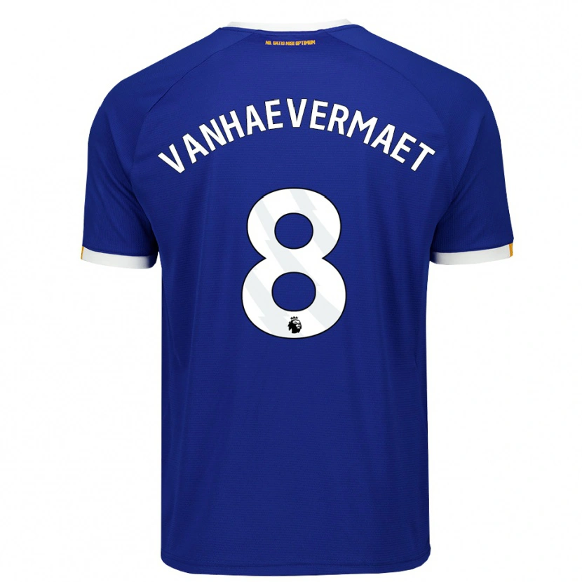 Danxen Dětské Justine Vanhaevermaet #8 Modrá Bílá Žlutá Domů Hráčské Dresy 2026/27 Dres