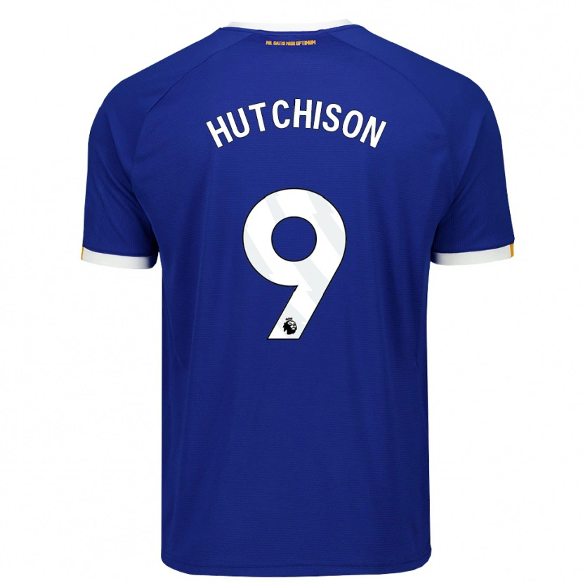 Danxen Dětské Kai Hutchison #9 Modrá Bílá Žlutá Domů Hráčské Dresy 2026/27 Dres