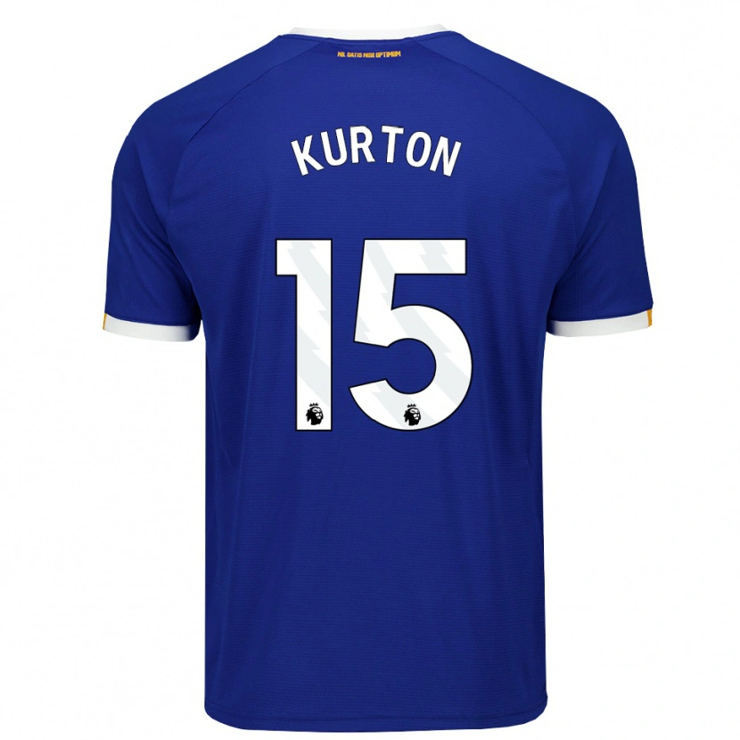 Danxen Dětské Joe Kurton #15 Modrá Bílá Žlutá Domů Hráčské Dresy 2026/27 Dres