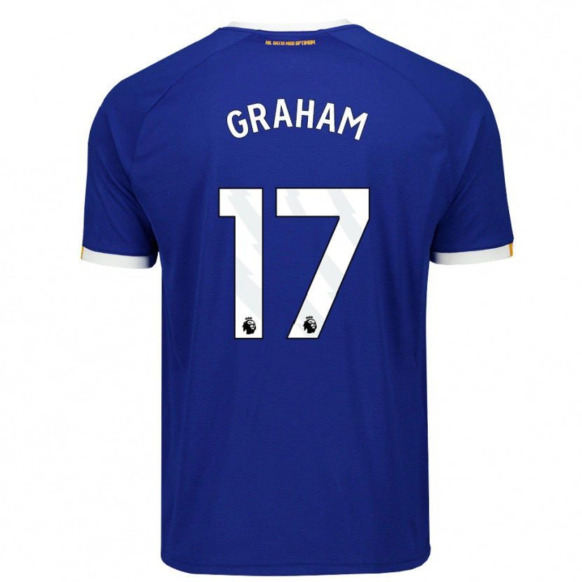 Danxen Dětské Lucy Graham #17 Modrá Bílá Žlutá Domů Hráčské Dresy 2026/27 Dres