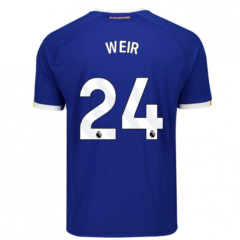 Danxen Dětské Kenzie Weir #24 Modrá Bílá Žlutá Domů Hráčské Dresy 2026/27 Dres