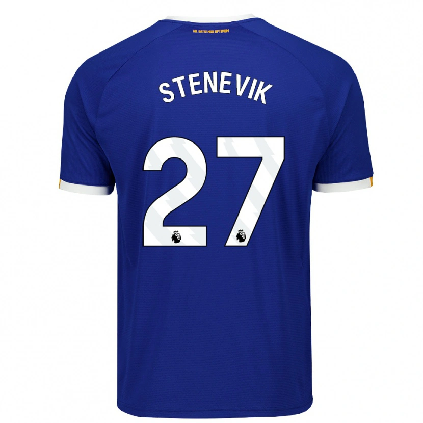 Danxen Dětské Elise Stenevik #27 Modrá Bílá Žlutá Domů Hráčské Dresy 2026/27 Dres