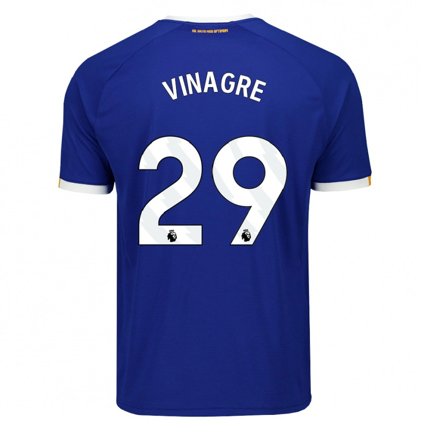 Danxen Dětské Ruben Vinagre #29 Modrá Bílá Žlutá Domů Hráčské Dresy 2026/27 Dres
