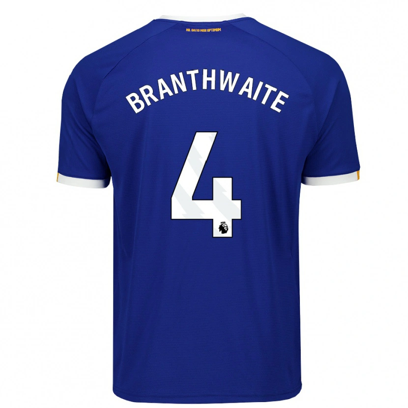 Danxen Dětské Jarrad Branthwaite #4 Modrá Bílá Žlutá Domů Hráčské Dresy 2026/27 Dres