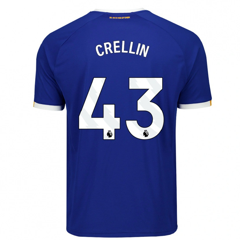 Danxen Dětské Billy Crellin #43 Modrá Bílá Žlutá Domů Hráčské Dresy 2026/27 Dres