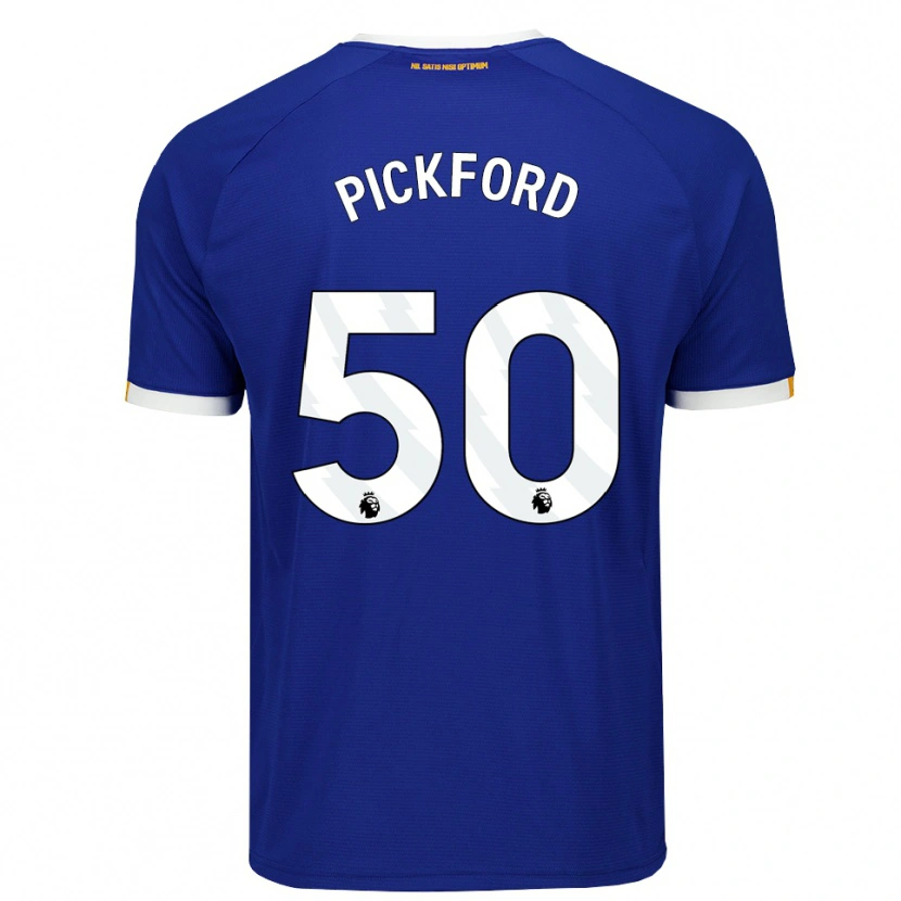 Danxen Dětské George Pickford #50 Modrá Bílá Žlutá Domů Hráčské Dresy 2026/27 Dres