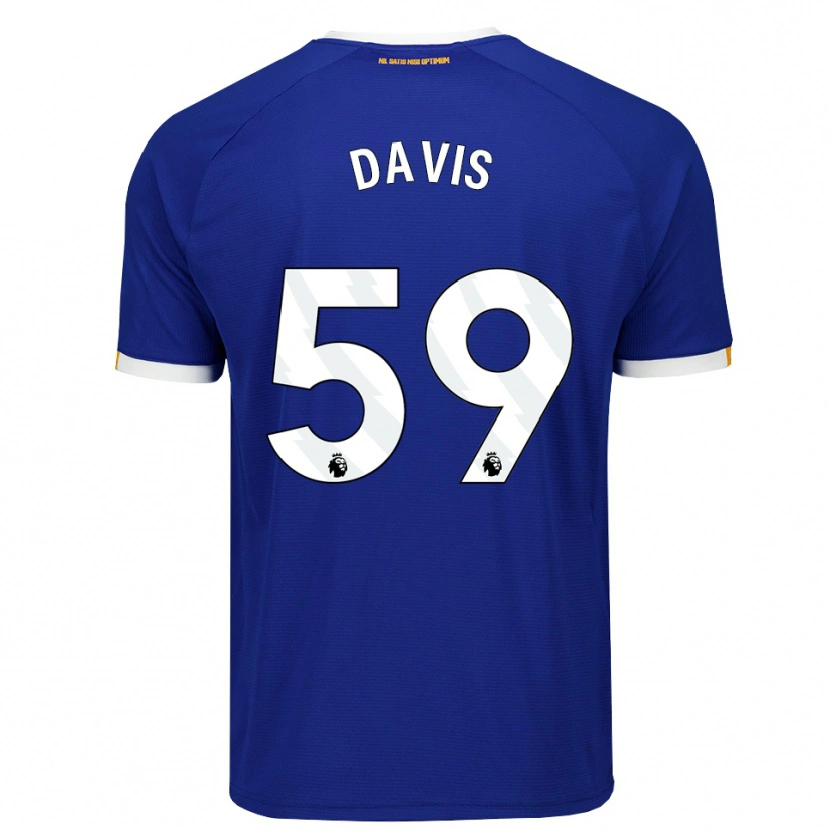 Danxen Dětské Luca Davis #59 Modrá Bílá Žlutá Domů Hráčské Dresy 2026/27 Dres
