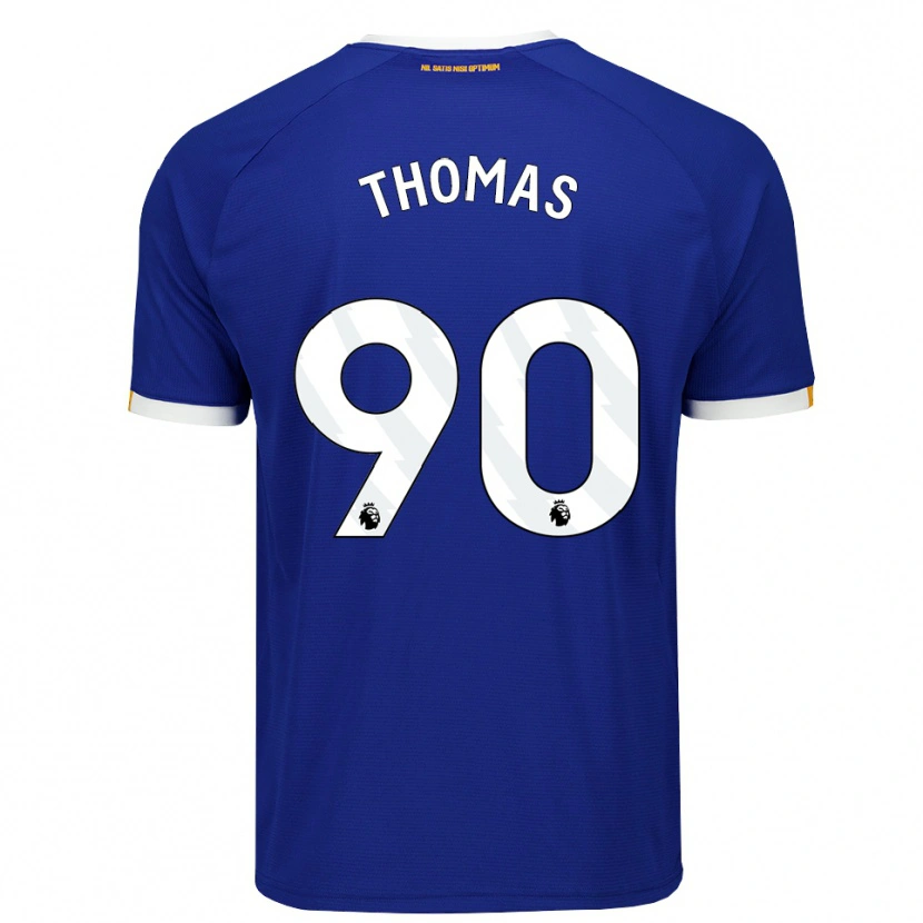 Danxen Dětské Aled Thomas #90 Modrá Bílá Žlutá Domů Hráčské Dresy 2026/27 Dres