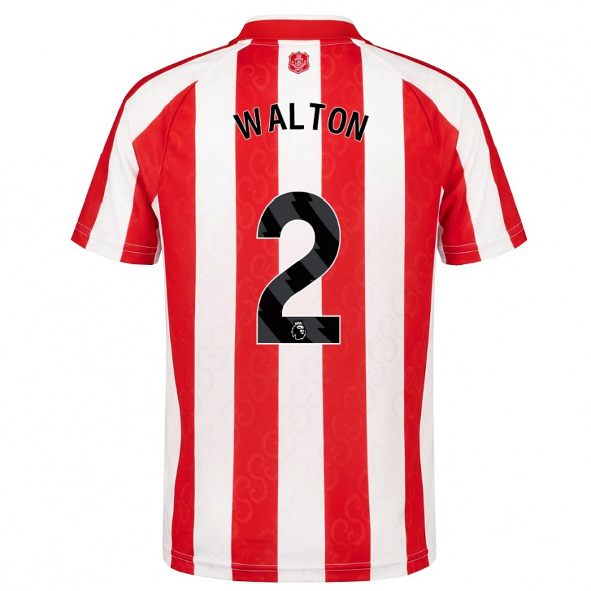 Danxen Dětské Robert Walton #2 Červená Bílá Černá Domů Hráčské Dresy 2026/27 Dres
