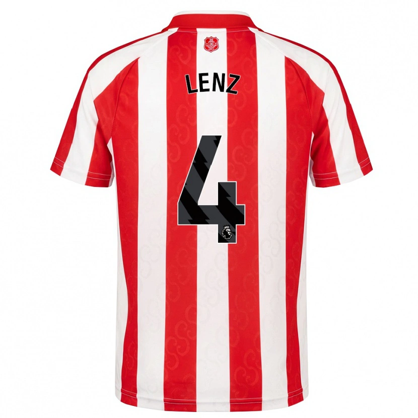 Danxen Dětské Elias Lenz #4 Červená Bílá Černá Domů Hráčské Dresy 2026/27 Dres