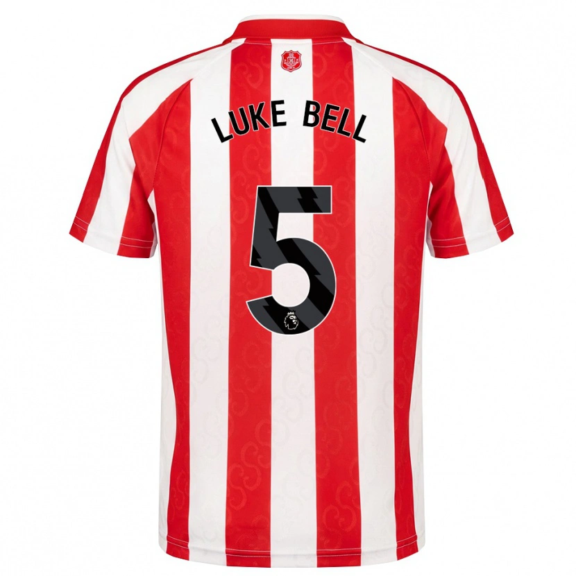 Danxen Dětské Luke Bell #5 Červená Bílá Černá Domů Hráčské Dresy 2026/27 Dres