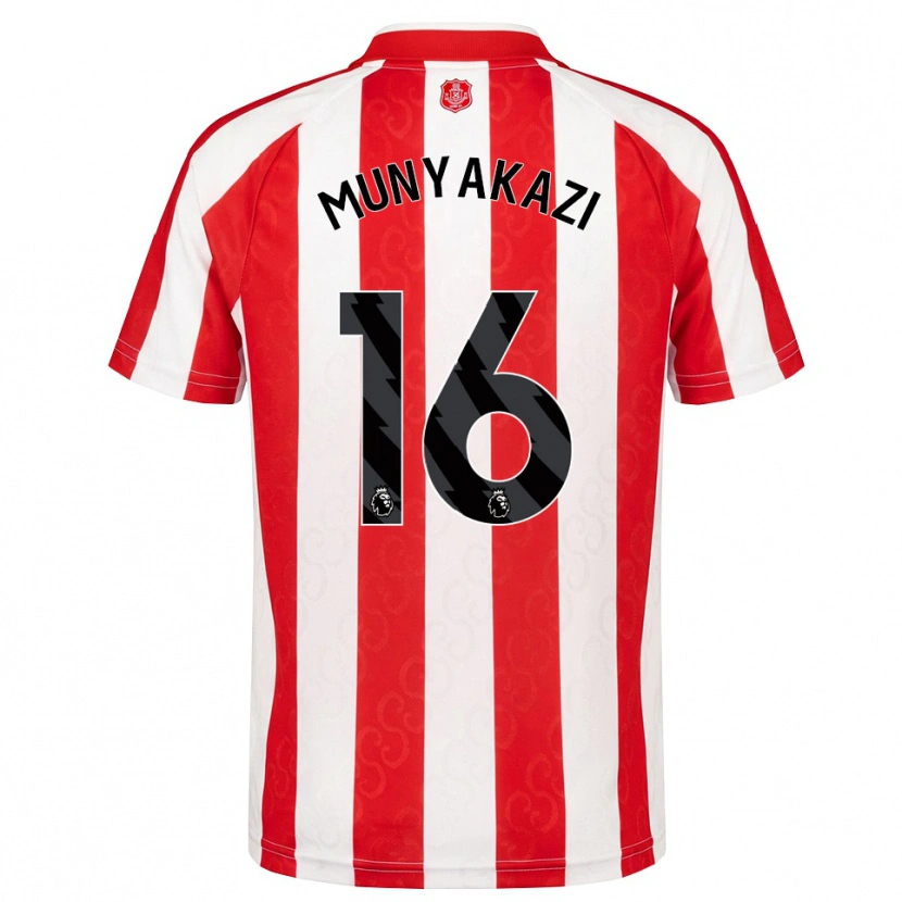 Danxen Dětské Kay Munyakazi #16 Červená Bílá Černá Domů Hráčské Dresy 2026/27 Dres