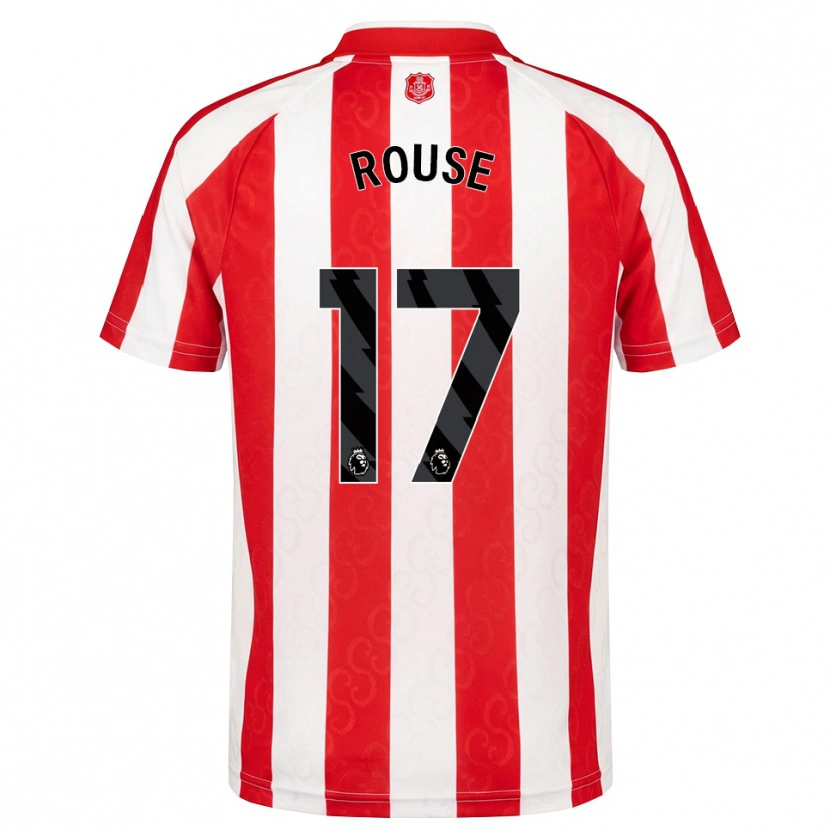 Danxen Dětské Mollie Rouse #17 Červená Bílá Černá Domů Hráčské Dresy 2026/27 Dres