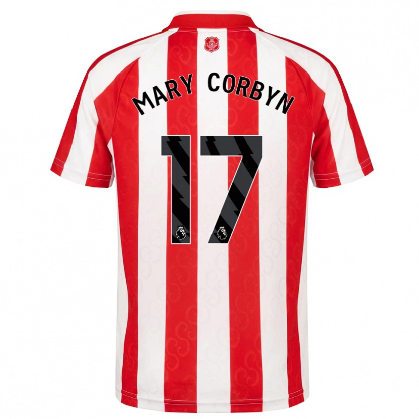 Danxen Dětské Mary Corbyn #17 Červená Bílá Černá Domů Hráčské Dresy 2026/27 Dres
