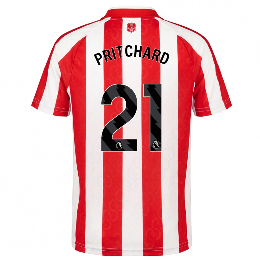 Danxen Dětské Alex Pritchard #21 Červená Bílá Černá Domů Hráčské Dresy 2026/27 Dres